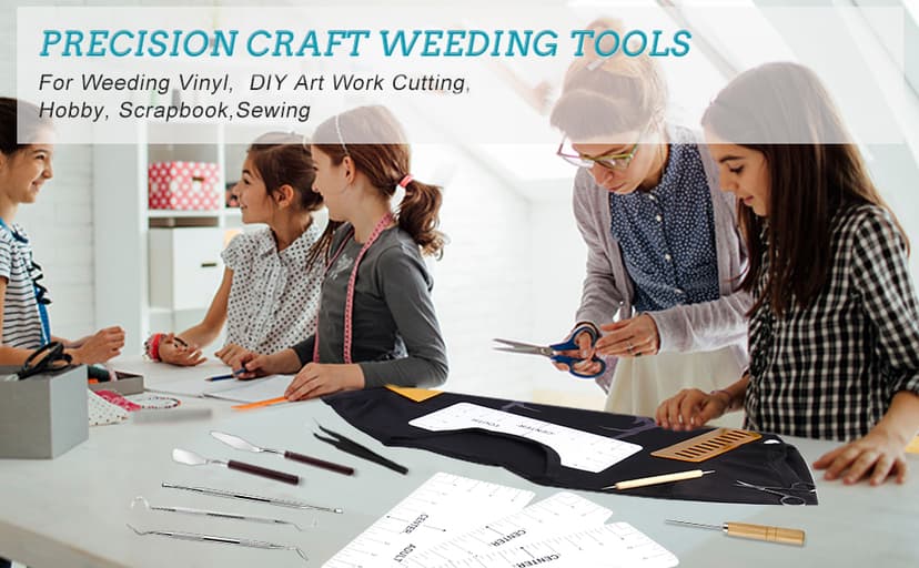 30 PCS Precision Craft Weeding Tools for Weeding Vinyl, DIY Art Work Cutting, Hobby, Scrapbook,Sewing.