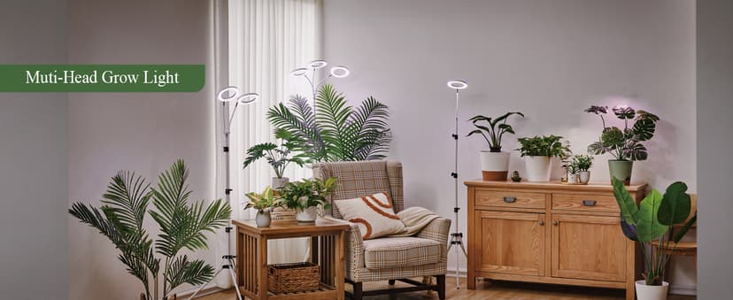 Plant Grow Light,yadoker LED Growing Light Full Spectrum for Indoor Plants,Height Adjustable, Automatic Timer, 5V Low Safe Voltage,Idea for Large Plant Light