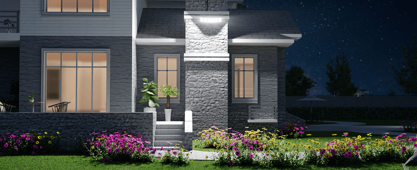 Olafus 100W Flood Light Outdoor, Switch Controlled 10000LM LED Security Light, IP65 Waterproof Outside Floodlight with 5 Adjustable Heads, 6500K Exterior Flood Light Fixture Wired for House Yard Black