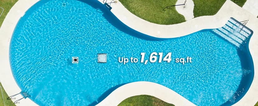 Hydro 4 Pool Robot, Pool Vacuum for Inground and Aboveground Pools, Floor, Wall and Waterline Cleaning and Scrubbing, Smart WiFi and Blutooth App Control, 50' Cord, Large Top Load Fine Filter Basket