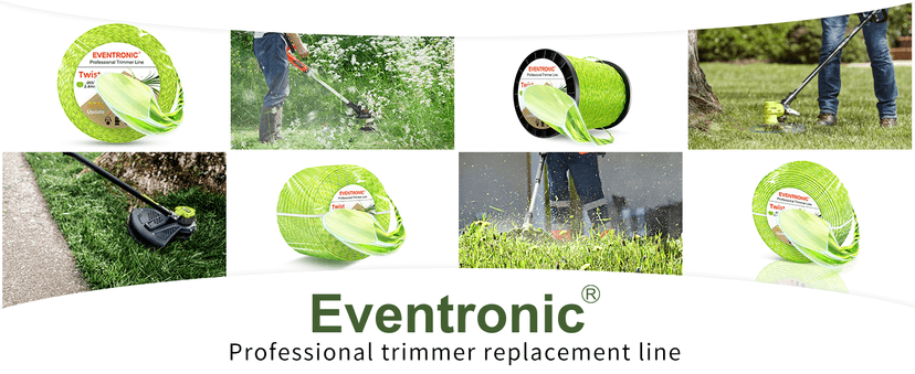 Weed Eater String, Eventronic 095 Trimmer Line of 150-Feet, Trimmer Line for Universal Replacement, Twist Weed Wacker String Fits Medium& Heavy Grass&Weeds, String Trimmer Line of Yellow Premium Nylon