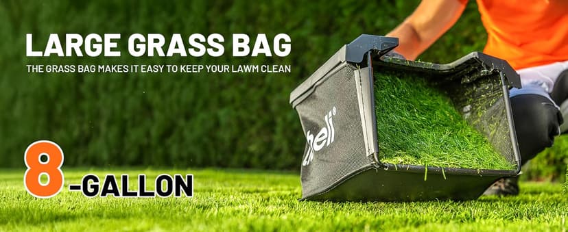 Litheli Cordless Lawn Mower 13 Inch, 20V Electric Lawn Mowers for Garden, Yard and Farm, 5 Heights Adjustment, Light Weight,with 4.0Ah Portable Battery.