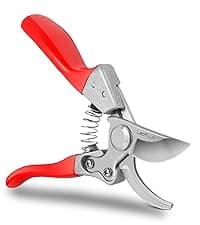 8" Professional Heavy Duty Anvil Pruning Shears with Anti-Rust SK-5 Blades, Garden Shears for Dry Stems and Small Branches, Gardening Scissors, Clippers for Wood, Non-Slip Handle. | LFXP1108S