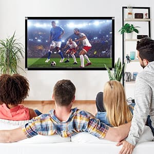 60 Inch Projector Screen, OKEDUO 4K 16:9 HD Portable Projection Movie Screen, Anti-Crease Indoor Outdoor, Simple Install, Easy Carrying Projection Screen for Home Theater Backyard