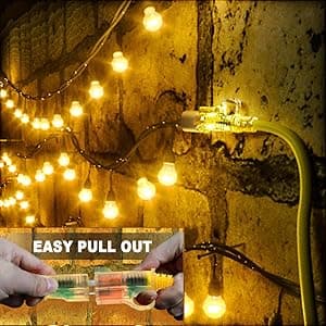 HUANCHAIN 12/3 Gauge Heavy Duty Outdoor Extension Cord 100 ft Waterproof with Lighted end, Flexible Cold-Resistant 3 Prong Electric Cord Outside, 15Amp 1875W 12AWG SJTW, Yellow, ETL