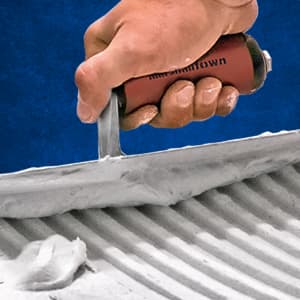 MARSHALLTOWN Standard Notched Trowel, Square Notch, 13x19x13 mm Notch Size, DuraSoft Right-Handed Handle, Flooring and Tiling, Tile Tool, Made in the USA, 781SD