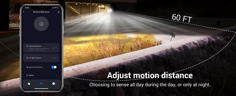 USTELLAR 2 Pack 50W Smart Outdoor LED Security Light Tunable White 2700K-6500K Motion Sensor Exterior WiFi Flood Light Fixture Alexa Warm Wired Floodlight Google Outside Spotlight House Yard Garage