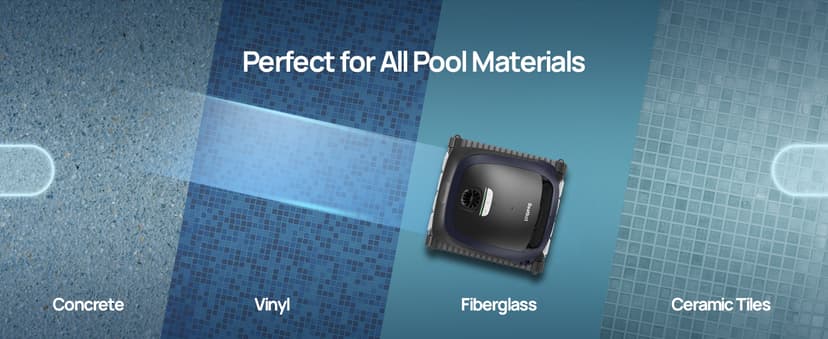 Beatbot AquaSense 2 Cordless Robotic Pool Vacuum Cleaner, Smart Surface Parking, Double-Pass Waterline Scrubbing, Cleans Floor, Walls, and Waterline, Above & In-Ground Pools up to 3,230 sq.ft - Blue