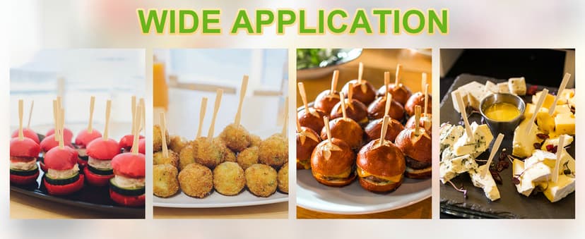 700 Pcs Bamboo Appetizer Forks, PEOUWNES Mini Toothpicks for Appetizers, 3.5 Inch Picks Bamboo Forks, Wooden Forks Food Picks for Cocktail Parties, Party, Fruits, Charcuterie Accessories