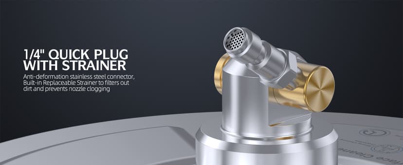 14" Pressure Washer Surface Cleaner 4500 PSI with 304 Industrial-Grade Stainless Steel Housing,1/4” Quick Plug, 4 Universal Wheels, 2 x 15 Extended Wands, 2 Replacement Nozzles, 4 Spray Nozzle Tips