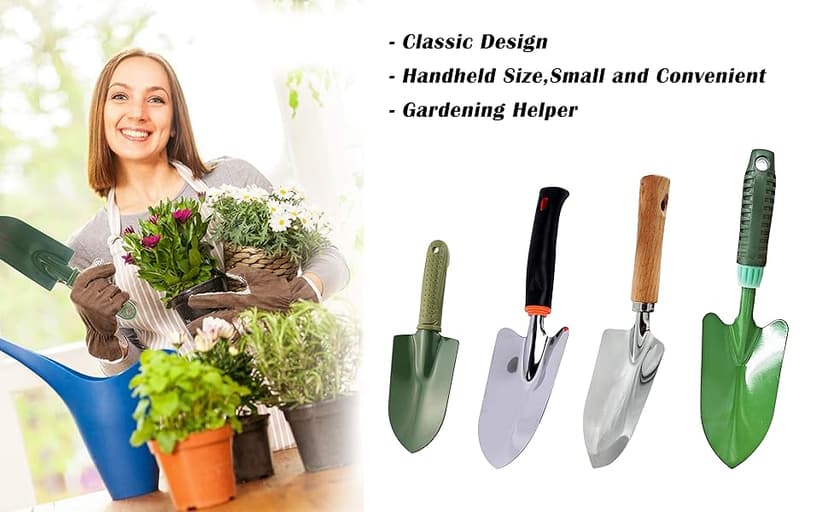 Garden Tool Shovel for Digging Gardening Trowel for Lawn Planting Stainless Steel Spade Wooden Handle Anti Slippery
