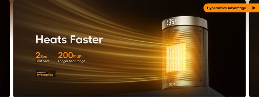 Dreo Space Heater, Portable Electric Heaters for Indoor Use with Thermostat and Remote, 2024 Upgraded, Digital Display, 12H Timer, 5 Mode, 1500W PTC Ceramic Fast Safety Heat for Office Bedroom Home