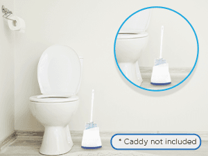 Lola Products “Classic” Toilet Brush, Durable Fiber Stiff Bristles, Bathroom Toilet Bowl Cleaner, Compact Size, Non-Scratch, Long-Lasting - 1 Pack