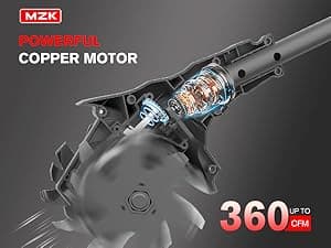 MZK 20V Cordless Tiller Cultivator with 24 Steel Tines,7.8-inch Wide Battery Powered Garden Cultivator, Mini Tiller for Gardening (2AH Battery and Charger Included)