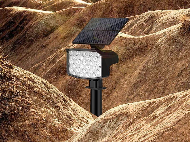 Solar Spot Lights Outdoor Color Changing 27 LEDs Solar Light Outdoor Waterproof 9 Lighting Modes Multicolor RGB Solar Powered Christmas Lights Adjustable Colored Landscape Spotlights- 10 Pack