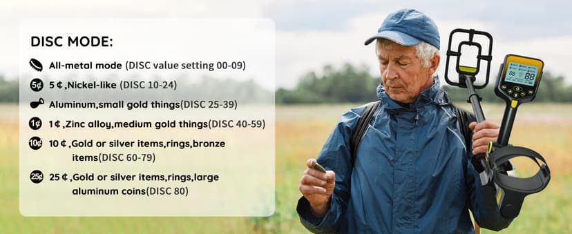 Metal Detector for Adults Waterproof - 2000mAh Chargeable Professional Cordless Gold Detector with LCD Display, Retractable Foldable Higher Accuracy Metal Detector with 10" IP68 Coil - OKESAM