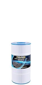 POOLPURE PCC105-PAK4 Replaces Pentair CCP420, 178584, Ultral-A6, Unicel C-7471, 817-0106, R173576, Filbur FC-1977, 570-0425-07, Pentair Clean and Clear Plus 420, L x OD: 26"x7", 4X105 sq.ft. Cartridge