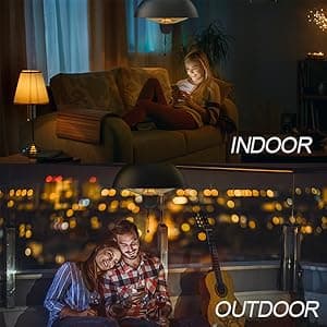 Hanging Patio Heater, Outdoor/Indoor Electric Infrared, Ceiling Heater with 3 Adjustable Modes 600W/900W/1500W.