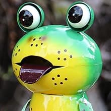 Metal Garden Decor Yard Art for Outside Set of 2 Cute Big Frogs Lawn Patio Ornaments Backyard Decorations Garden Gifts for Mom - (Yellow,Green)