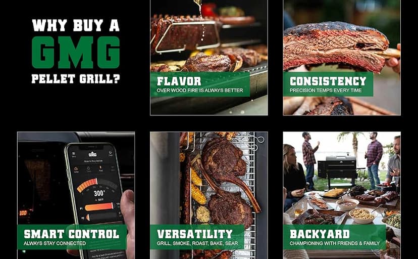 GMG Green Mountain Grills Trek Prime 2.0 WiFi Portable Wood Pellet Tailgating Camping BBQ Smoker Grill - Digital Enabled