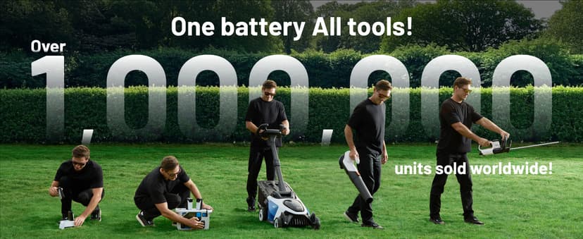 Electric Lawn Mower, Self-propelled Lawn Mower Cordless 40V(2x20V) 18.5" Brushless Mower with Electric Cutting Height Adjustment, High Speed, 2 x 4.0Ah Battery and Fast Charger Included