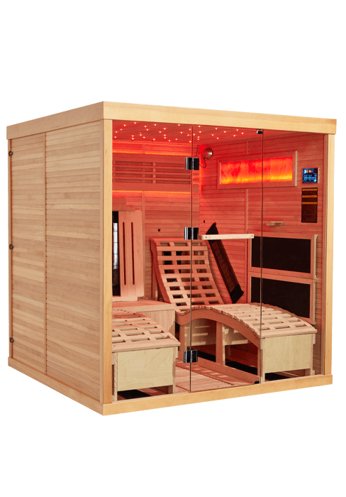 1 Person Infrared Sauna, Full Spectrum Roomy Sauna for Home, Indoor Dry Sauna with Rapid Heating 4 Carbon Panels&1 Carbon Tube, Bluetooth and 7 Color Therapy Lights, 110V