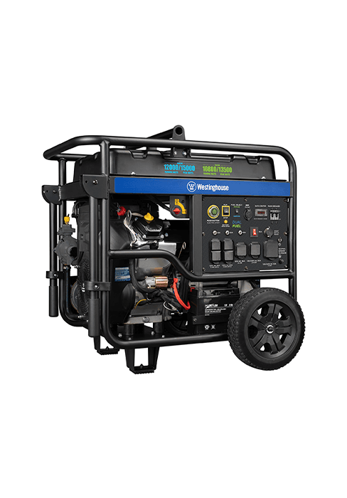 Westinghouse 12500 Peak Watt Tri-Fuel Home Backup Portable Generator, Remote Electric Start, Transfer Switch Ready, Gas, Propane, and Natural Gas Powered