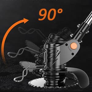 Cordless Lawn Mower with Battery and Charger,21V Lawn Trimmer Grass Edger with Two 2.0Ah Li-Ion Battery Powered & 3 Cutting Blade Types, Compact Power Tool for Lawn Yard Work, Black