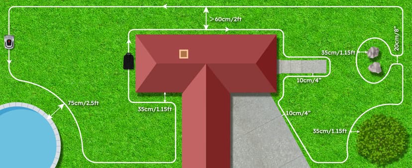 Robot Lawn Mower with Max 180m Stable Boundary Wire - Recommended 550㎡, Max 900㎡, 300% Higher Efficiency of Grid-Shaped Mowing Path, Automatic Robotic Lawn Mower with Auto Mapping & Recharge