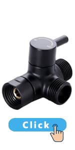 Little World Shower Arm Diverter Valve - 3 Way Shower Diverter Valve, G1/2 Solid Brass Fixed Spray System Diverter for Universal Hand Held Showerhead (Brushed Nickel)