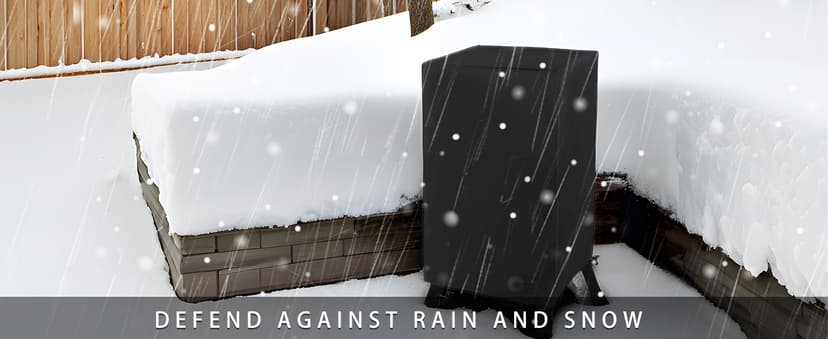 NettyPro Smoker Cover Heavy Duty Waterproof 30 Inch for Masterbuilt Cuisinart Dyna-Glo Charbroil Digital Electric Propane Vertical Smoker, Fade and UV Resistant, 19" W x 18" D x 33" H, Black