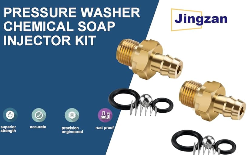 Jingzan 2 Set Pressure Washer Chemical Soap Injector Kit for Briggs and Stratton, Homelite, Ryobi and Husky Replaces 190593GS 190635GS and 203640GS (2 Set Injector Kit)