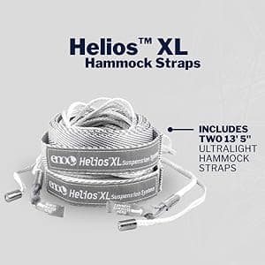 ENO, Eagles Nest Outfitters Helios Ultralight Hammock Straps Suspension System with Storage Bag, 300 LB Capacity, 8' 1" x 1"