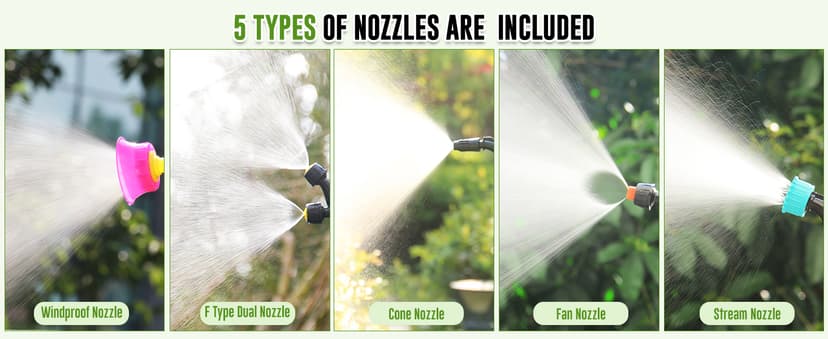 Battery Powered Sprayer 3.2 Gallon, VAXMAY Backpack Sprayer with 3 Adjustable Speeds, Battery Indicator, 5 Mist Nozzles, 41" Retractable Wand, USB Rechargeable Weed Sprayer for Lawn Garden Yard