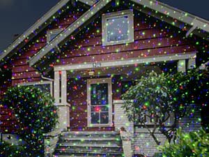 Poeland Christmas Laser Projector Lights Waterproof Outdoor Garden Decorative Lighting with Security Lock 3 Color Red Green Blue