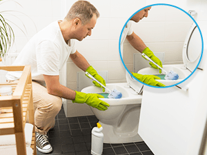 Lola Products “Classic” Toilet Brush, Durable Fiber Stiff Bristles, Bathroom Toilet Bowl Cleaner, Compact Size, Non-Scratch, Long-Lasting - 1 Pack