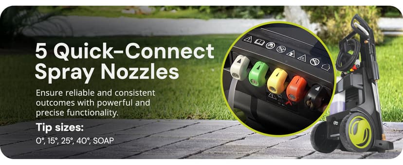 Sun Joe Electric Pressure Power Washer, 2000 PSI (PWMA Certified), 1.1 GPM, Dual Soap Tanks, SPX3500 (35-FT GFCI Water-Safe, Power Cord)