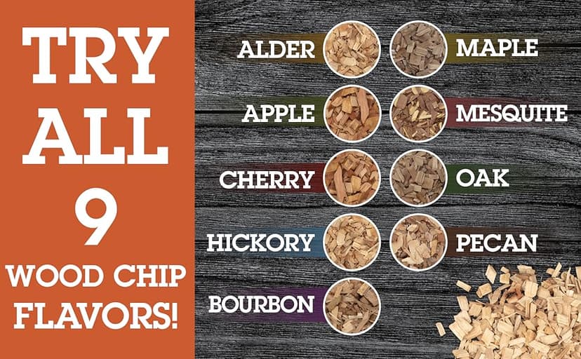 Camerons All Natural Oak Wood Chips for Smoker - 260 Cu. in. Bag, Approx 2 Pounds - Kiln Dried Coarse Cut BBQ Grill Wood Chips for Smoking Meats - Barbecue Smoker Accessories - Grilling Gifts for Men