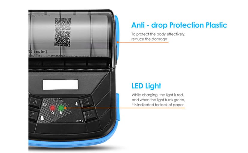 NOT for iOS/ipad/MAC/iPod, only Compatible with Android/Windows,80mm Portable Bluetooth Receipt Thermal Printer Wireless Ticket Bill Invoice pos Printer for Small Business