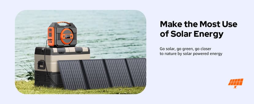 Solar Powered Generator 300W Rated, Portable Sola Generator Power Station with Solar Panels 40W Included, 220Wh Sola Power Bank with AC Outlet 110V Pure Sine Wave for Home Use Camping Outdoor