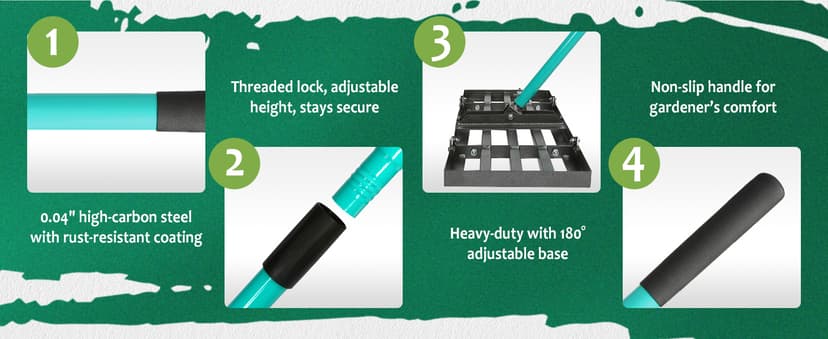 Breeze Touch Lawn Leveling Rake 30x10 Weighted & Collapsible Plate, Heavy Duty Yard Leveler Rake with 77" Adjustable Stainless Steel Handle, Lawn Tools for Gardening, Golf Course, Farm, Pasture