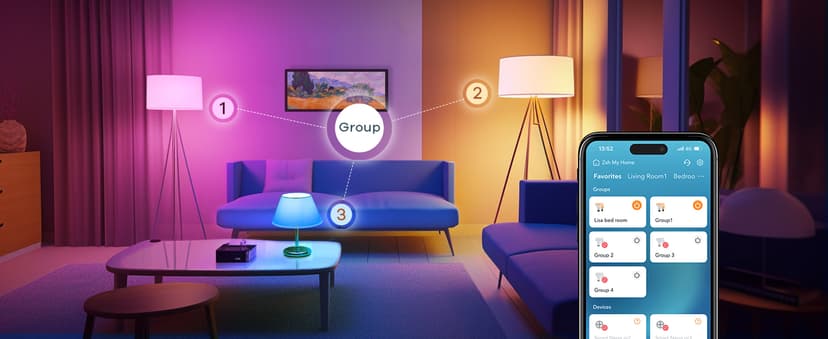 Linkind Matter Smart Light Bulb, BR30 Smart Bulbs, Recessed LED Color Changing Light Bulbs RGBTW, E26 Smart Flood Light Bulbs 650LM 60W Work with Alexa, Apple Home, Google Home, SmartThings, 4Pack