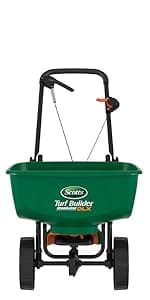 Scotts Turf Builder EdgeGuard DLX Broadcast Spreader for Seed, Fertilizer, Salt, Ice Melt, Holds up to 15,000 sq.ft. Product