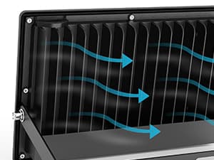 Olafus 2 Pack 100W LED Flood Light Outdoor, 9000lm LED Work Light with Plug, IP66 Waterproof Exterior Security Lights, 6500K Daylight White Outside Floodlights for Playground Yard Stadium Lawn