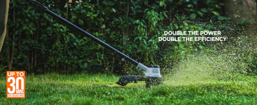 Litheli 2x20V 14" Brushless Cordless String Trimmer, Battery Powered Weed Eater, U20 Series Grass Trimmer with 2.5Ah Battery, Dual Line Bump Feed for Lawn Trimming, Lawn Care