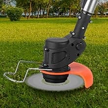 Cordless Lawn Trimmer Weed Wacker - 21V Lawn Mower Grass Edger with 2.0Ah Li-Ion Battery Powered & 3 Cutting Blade Types, Compact Power Tool for Lawn Yard Work……