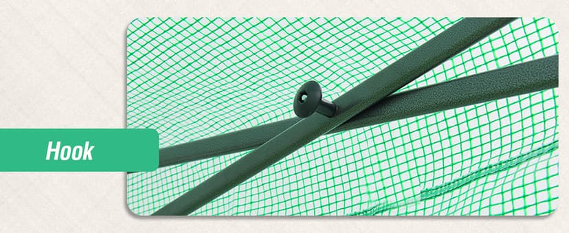 EAGLE PEAK 9x4 Lean-to Portable Walk-in Greenhouse, Pop-up Indoor Outdoor Garden Green House, Zippered Doors and Window, PE Cover, Green