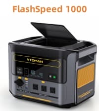 VTOMAN FlashSpeed 300 Portable Power Station 70000mAh, Only 7.4lbs with 7 Outlets, LiFePO4 Generator with Up to 600W AC Outlet, 12V/24V DC Input Adapt RV/Van, PD 100W Type-C for Power Outage, Camping