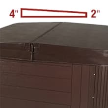 The Cover Guy Hot Tub Cover | Replacement Spa Covers with UV Protected Vinyl + High Density Foam | Energy-Saving Cover for All Climates | Fits Square Tubs with 82-84" Sides and 6" Corners | Espresso