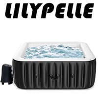 LILYPELLE 2-4 Person Inflatable Hot Tub, Portable Large Round Hottub with 120 Bubble Jets, Outdoor Spa Set Included Heater Pump, Filter and Spa Cover, 72" X 72" X 25"